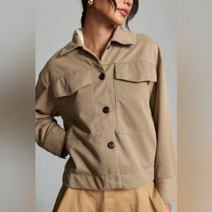 Anthropologie Maeve Knit Trucker Jacket